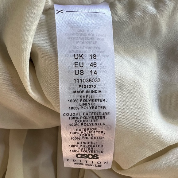 ASOS Edition Gold Sequin Pearl Beaded Sleeveless Square Neck Cocktail Mini Dress - Picture 7 of 8